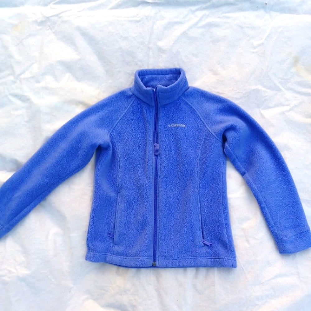 COLUMBIA Sprig Lilac Fleece Zip-up Girls Jacket Size M(10/12)